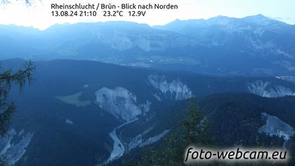 Safiental: Rheinschlucht - Brün - Blick nach Norden