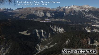 Safiental: Rheinschlucht - Brün - Blick nach Norden