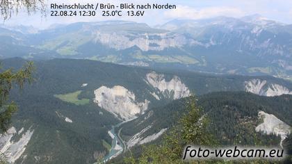 Safiental: Rheinschlucht - Brün - Blick nach Norden