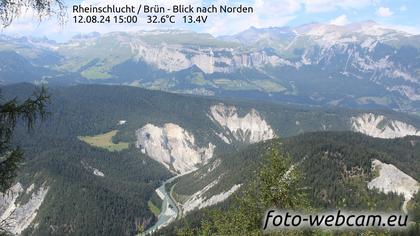 Safiental: Rheinschlucht - Brün - Blick nach Norden