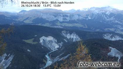 Safiental: Rheinschlucht - Brün - Blick nach Norden