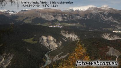 Safiental: Rheinschlucht - Brün - Blick nach Norden