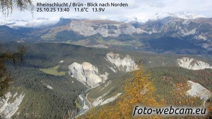 Safiental: Rheinschlucht - Brün - Blick nach Norden