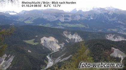 Safiental: Rheinschlucht - Brün - Blick nach Norden