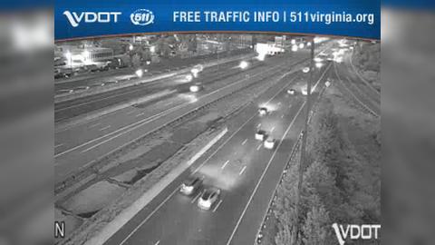 Traffic Cam Monticello Woods: I-395 - NB - Leaving Springfield Interchange