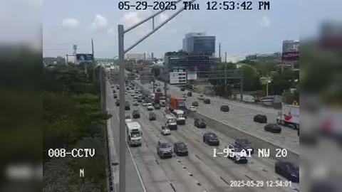 Traffic Cam Miami: I-95 at Northwest 20th Street