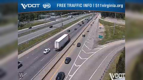 Traffic Cam Marumsco Hills: I-95 - MM 158 - NB - Exit 158, Route 294 - Prince William Pkwy
