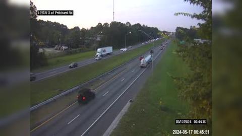 Traffic Cam Jacksonville: I-295 W S of Pritchard Rd