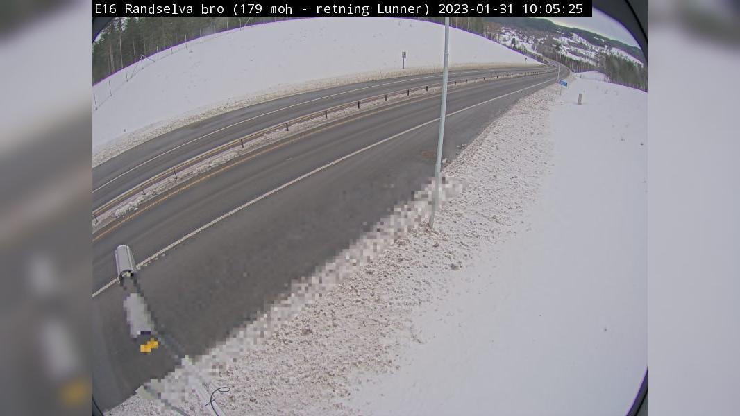 Jevnaker: E16 Randselva bru (179 moh, retning Lunner) Webcam