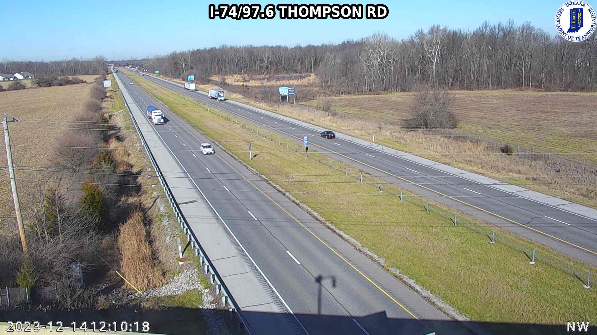 Traffic Cam Wanamaker: I-74: I-74/97.6 THOMPSON RD