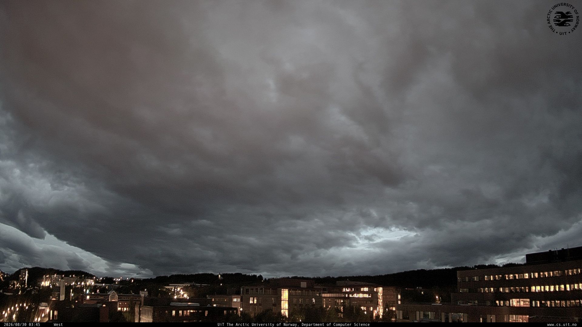Traffic Cam Tromso › West: Tromsø - panorama from the university