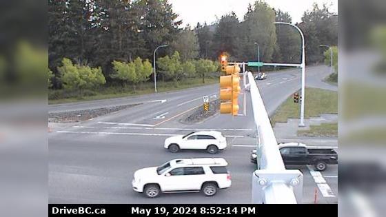 Traffic Cam Lantzville › West: Hwy 19, at Aulds Rd in Nanaimo, looking west