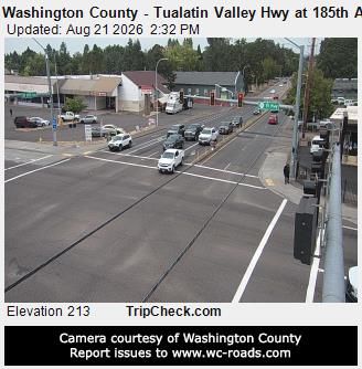 Traffic Cam Aloha: Washington County - Tualatin Valley Hwy at 185th Ave