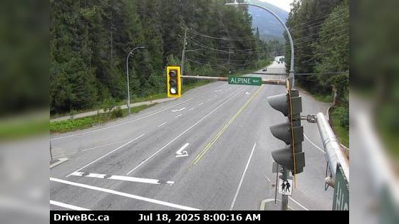 Traffic Cam Alpine Meadows › South: Hwy 99 at Alpine Way, looking south