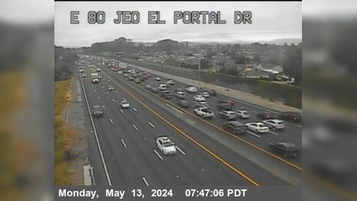 Traffic Cam San Pablo › East: TV510 -- I-80 : Just East Of El Portal Drive