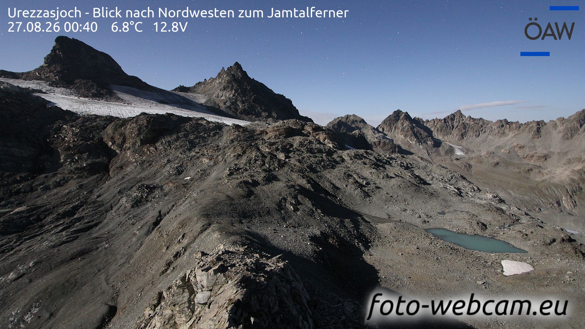 Scuol: Urezzasjoch - Blick nach Nordwesten zum Jamtalferner