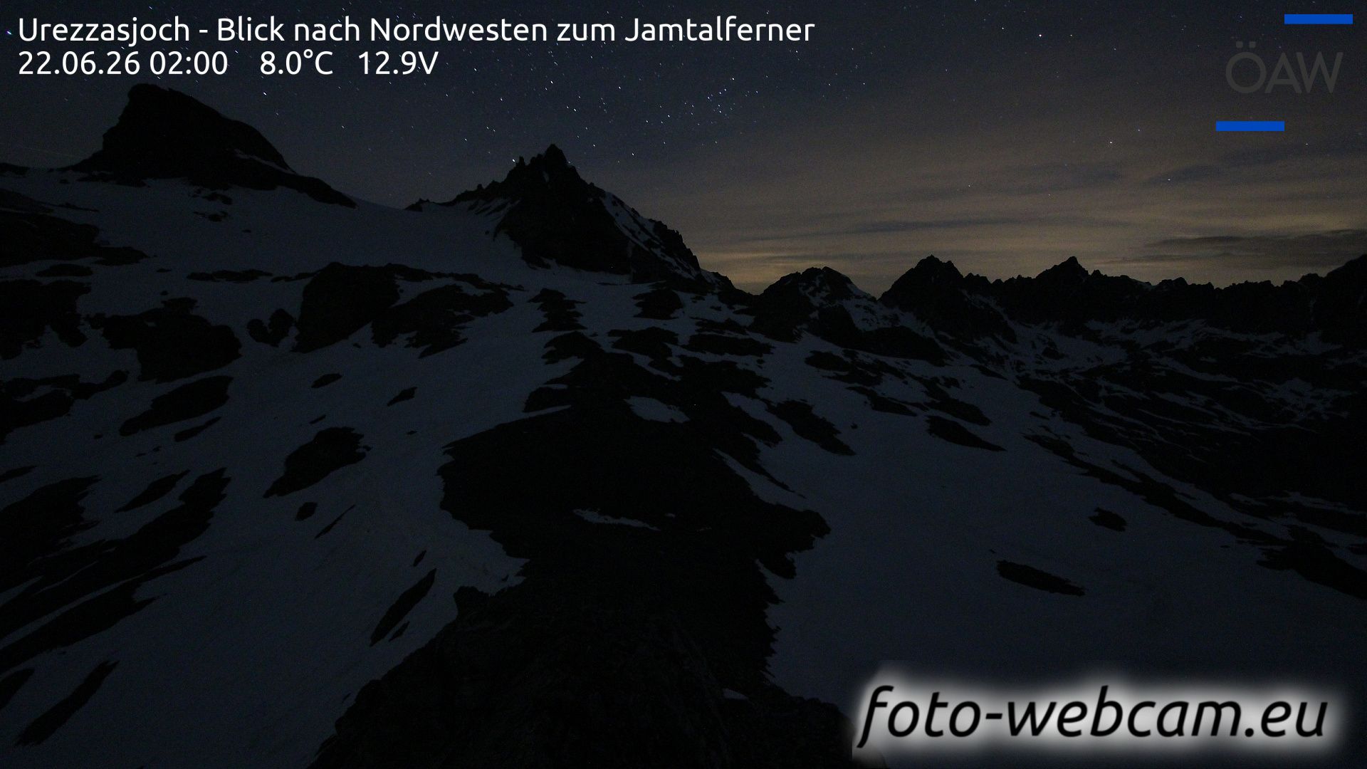 Scuol: Urezzasjoch - Blick nach Nordwesten zum Jamtalferner