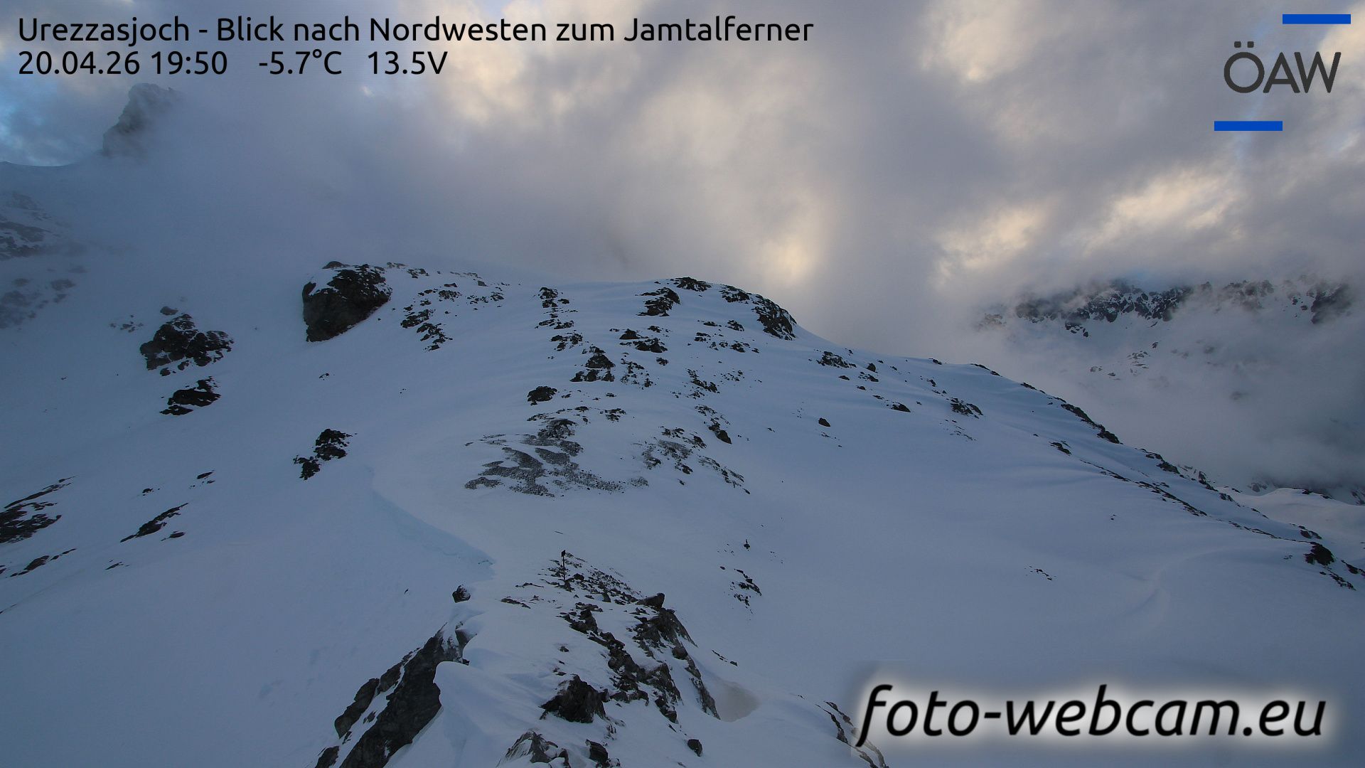 Scuol: Urezzasjoch - Blick nach Nordwesten zum Jamtalferner
