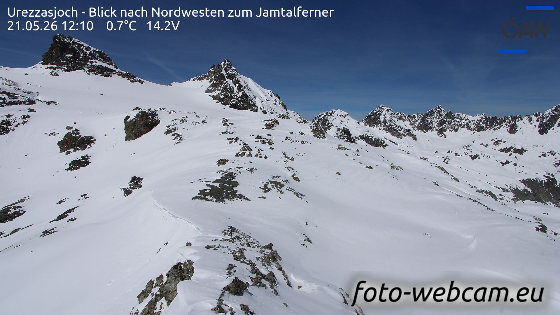 Scuol: Urezzasjoch - Blick nach Nordwesten zum Jamtalferner