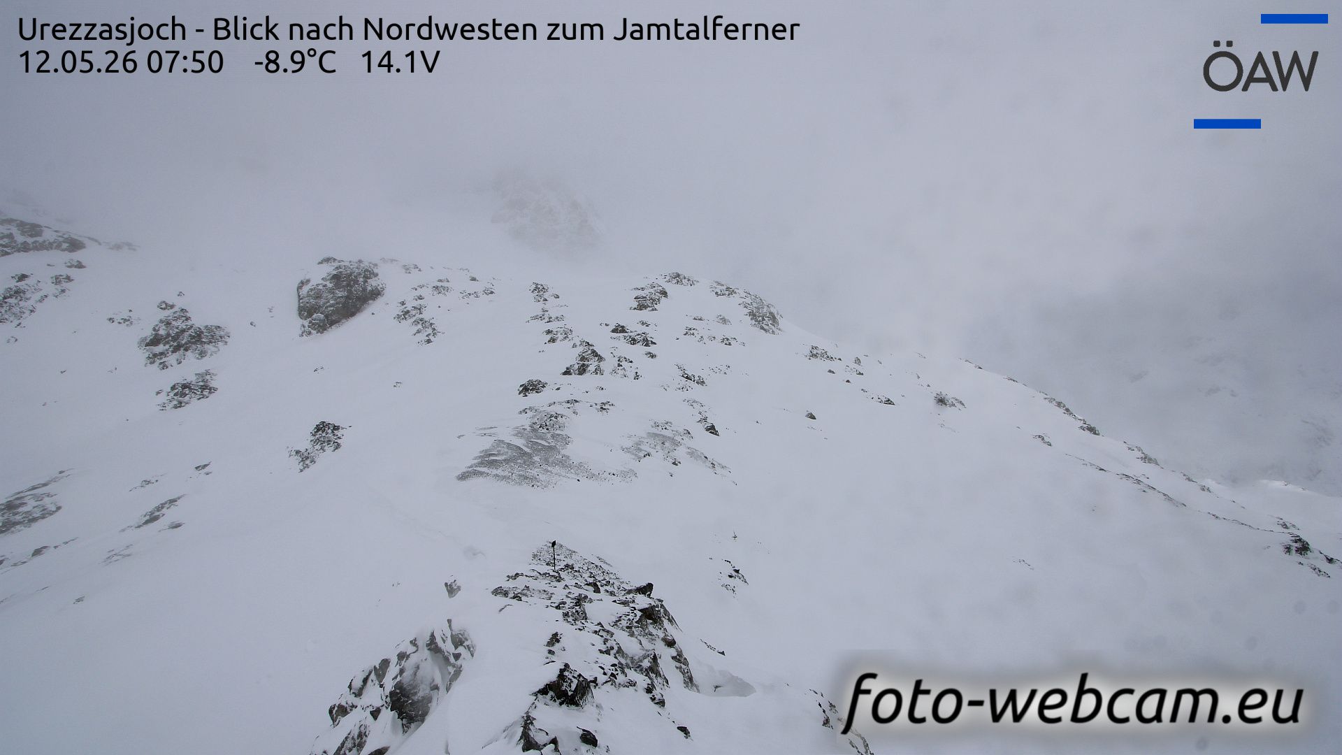 Scuol: Urezzasjoch - Blick nach Nordwesten zum Jamtalferner