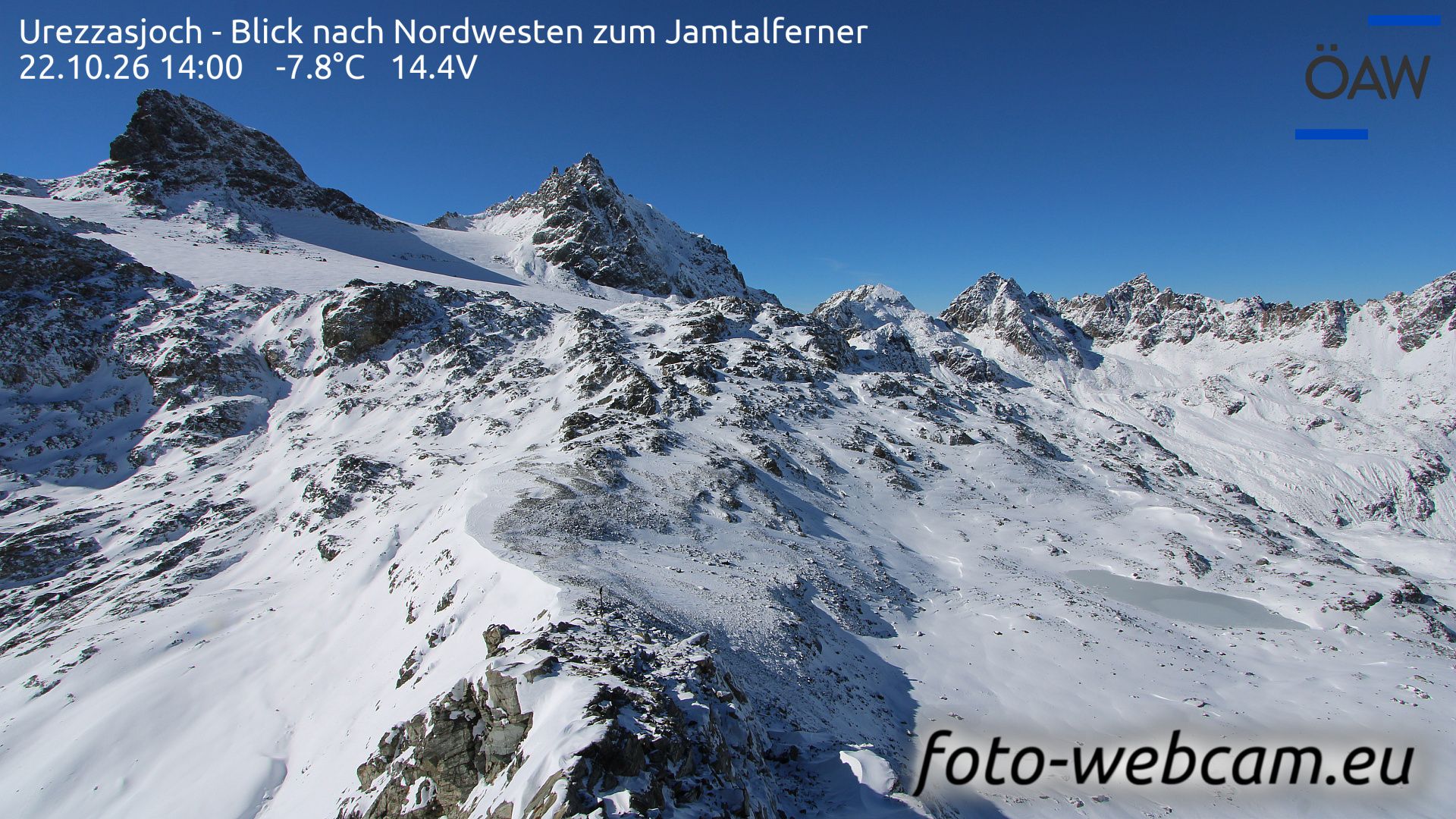 Scuol: Urezzasjoch - Blick nach Nordwesten zum Jamtalferner