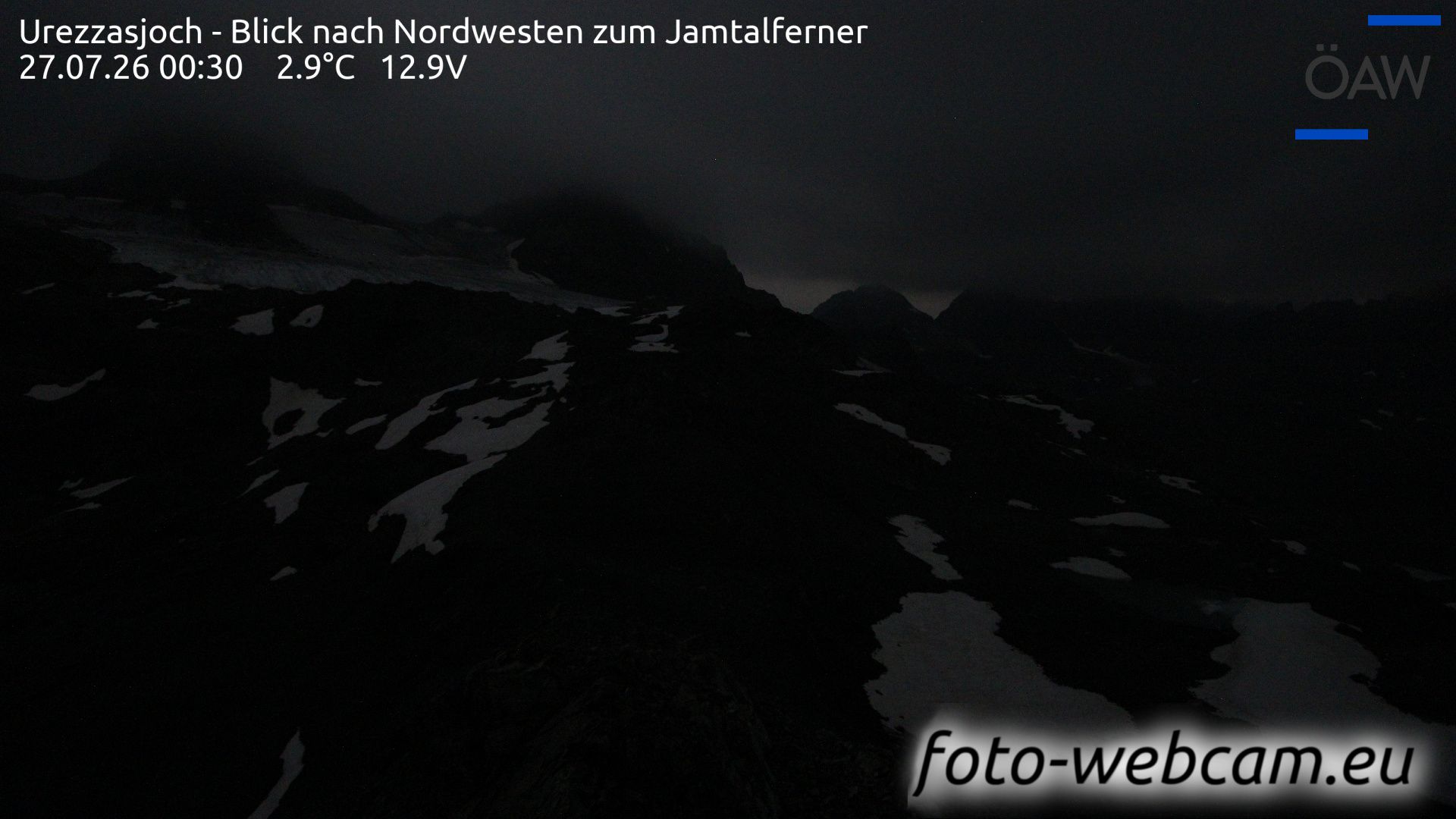 Scuol: Urezzasjoch - Blick nach Nordwesten zum Jamtalferner