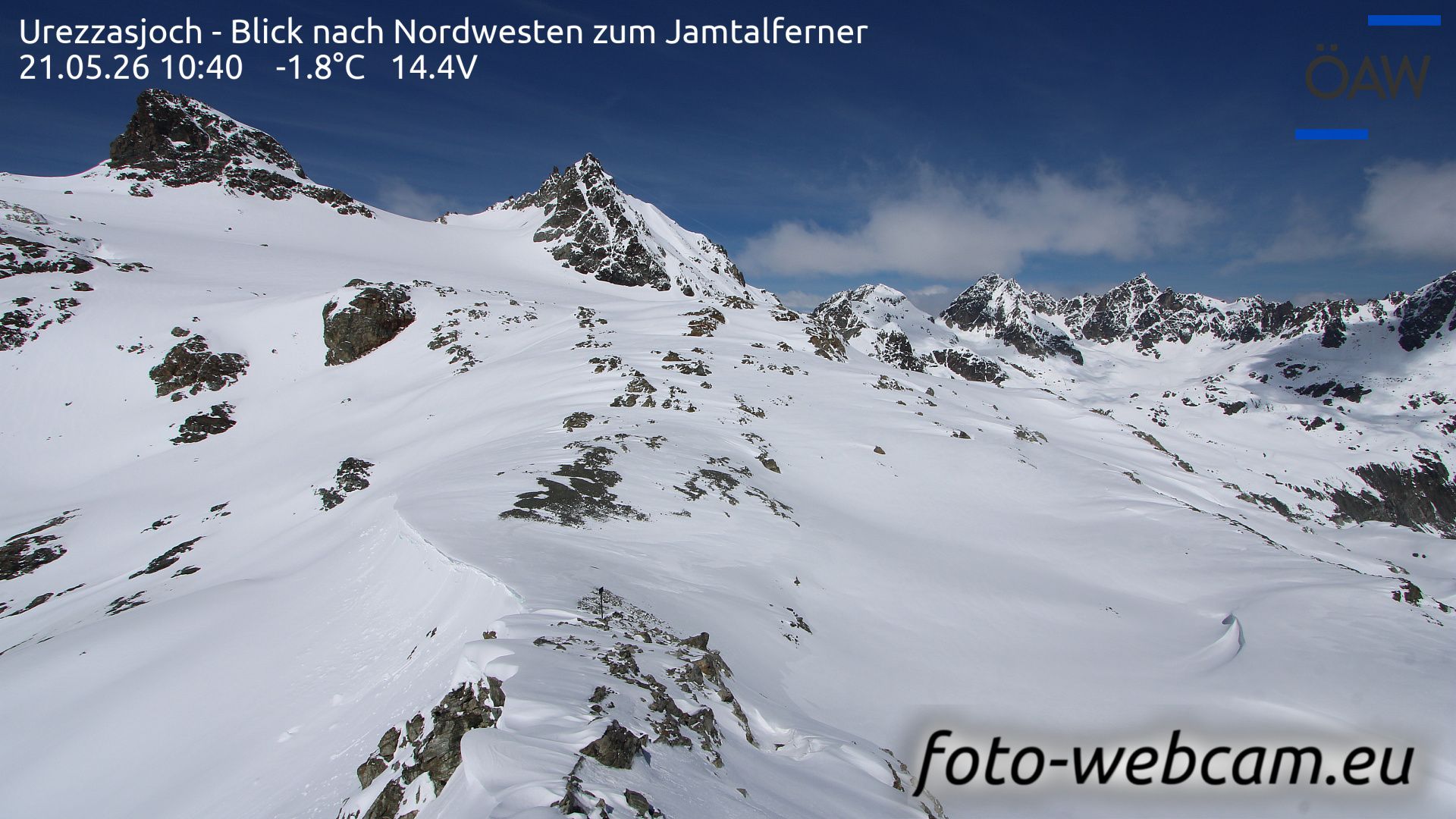 Scuol: Urezzasjoch - Blick nach Nordwesten zum Jamtalferner