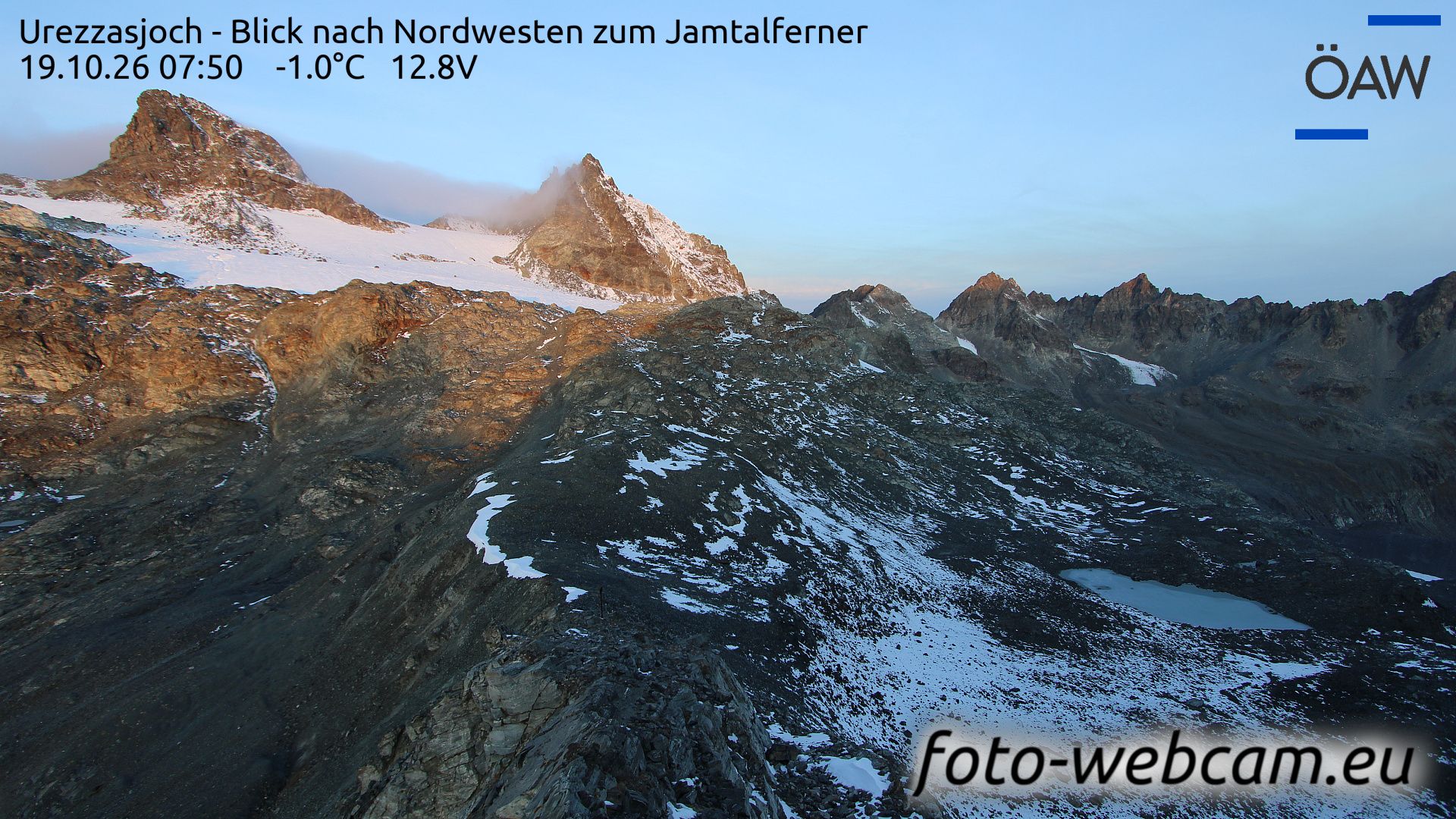 Scuol: Urezzasjoch - Blick nach Nordwesten zum Jamtalferner