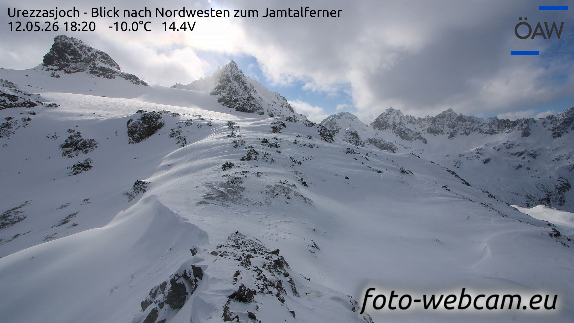 Scuol: Urezzasjoch - Blick nach Nordwesten zum Jamtalferner