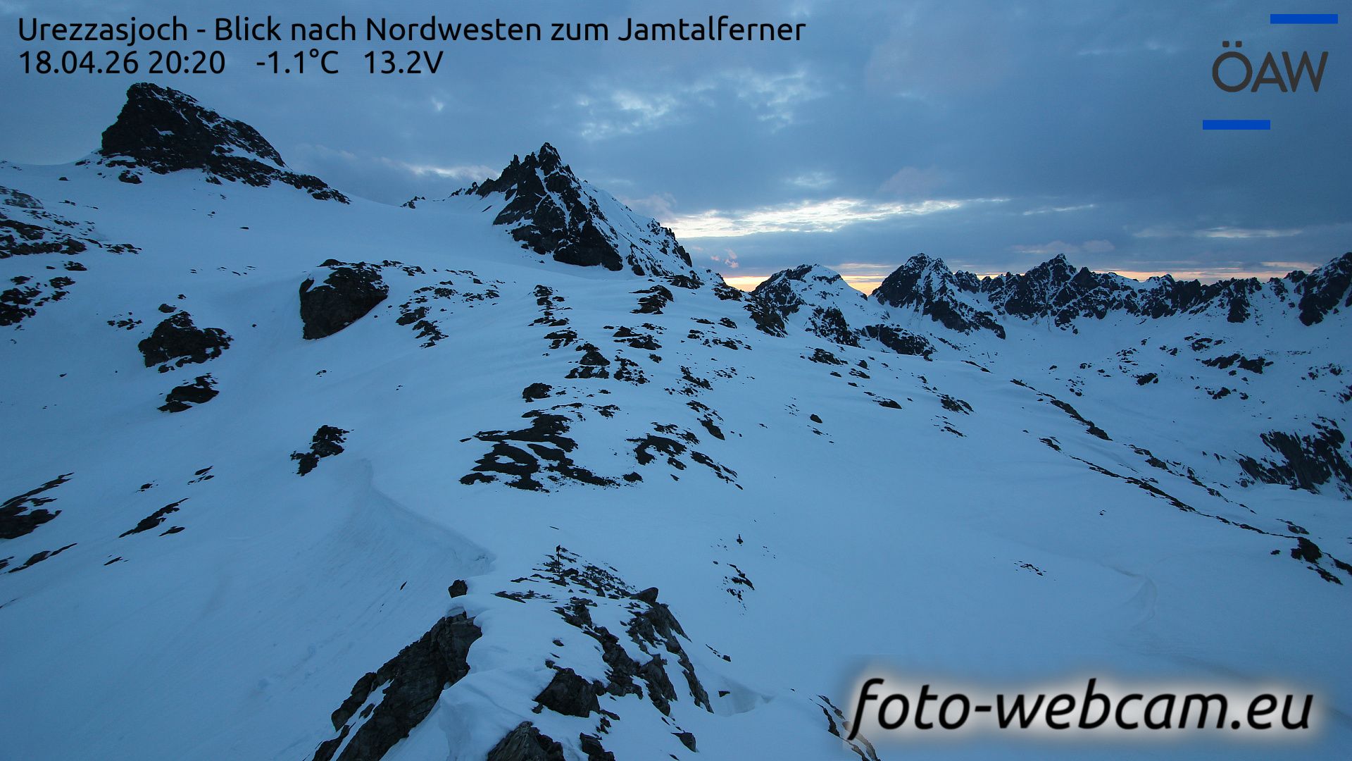 Scuol: Urezzasjoch - Blick nach Nordwesten zum Jamtalferner