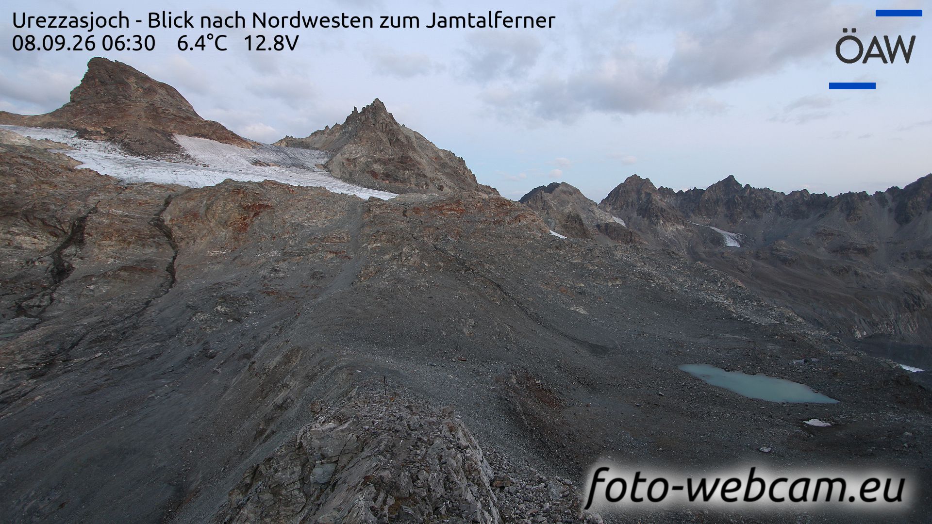 Scuol: Urezzasjoch - Blick nach Nordwesten zum Jamtalferner