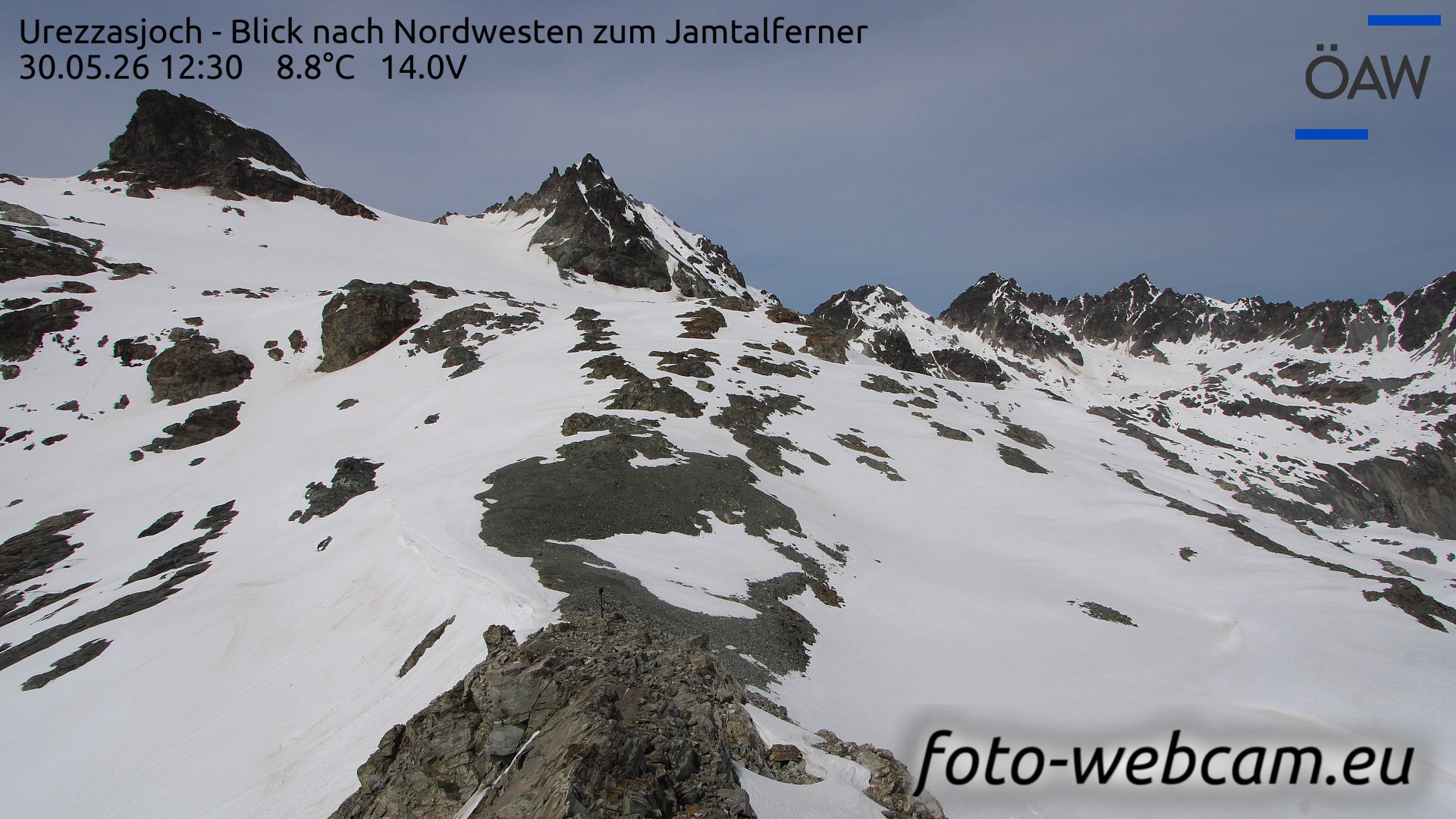 Scuol: Urezzasjoch - Blick nach Nordwesten zum Jamtalferner