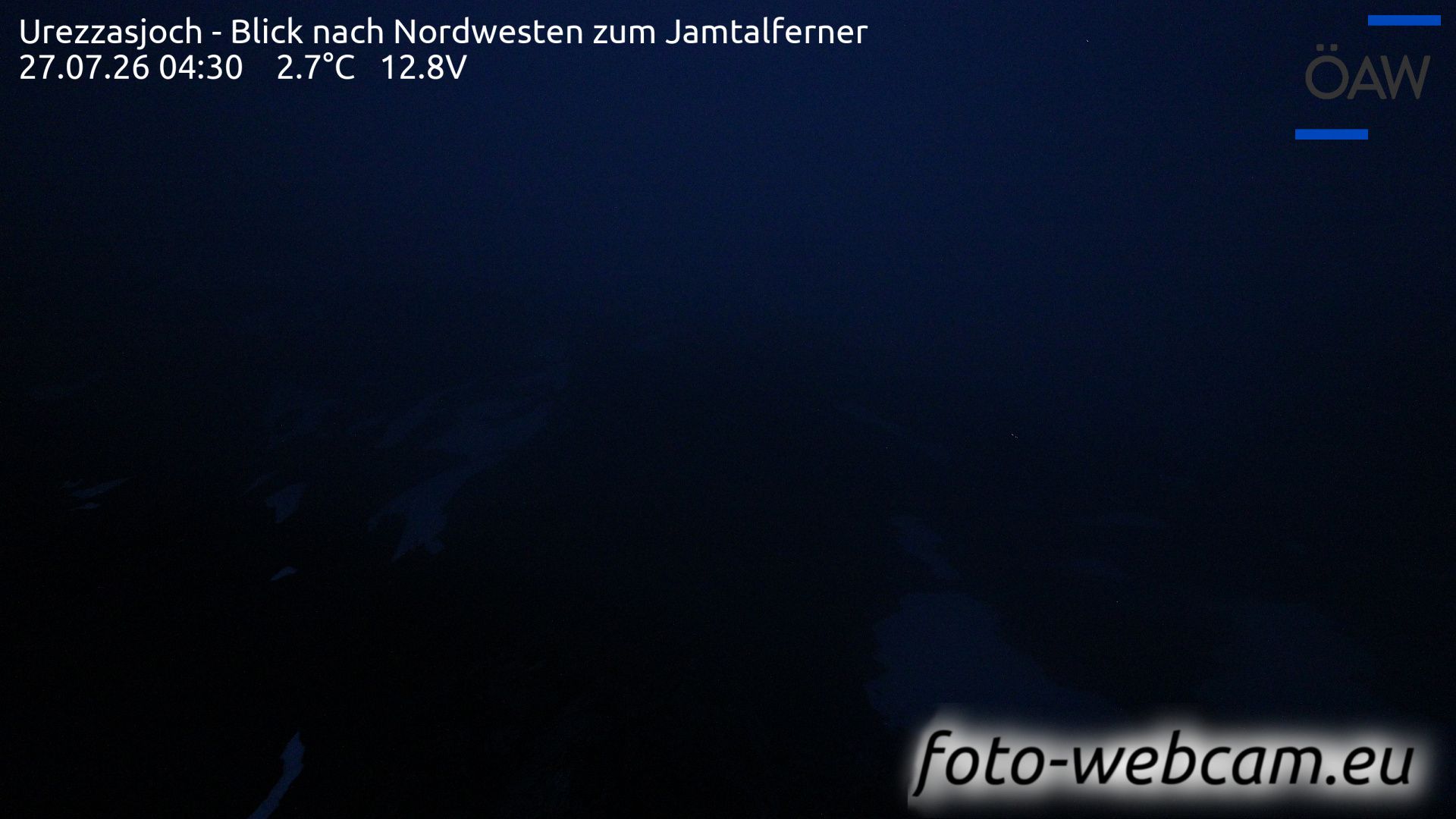 Scuol: Urezzasjoch - Blick nach Nordwesten zum Jamtalferner