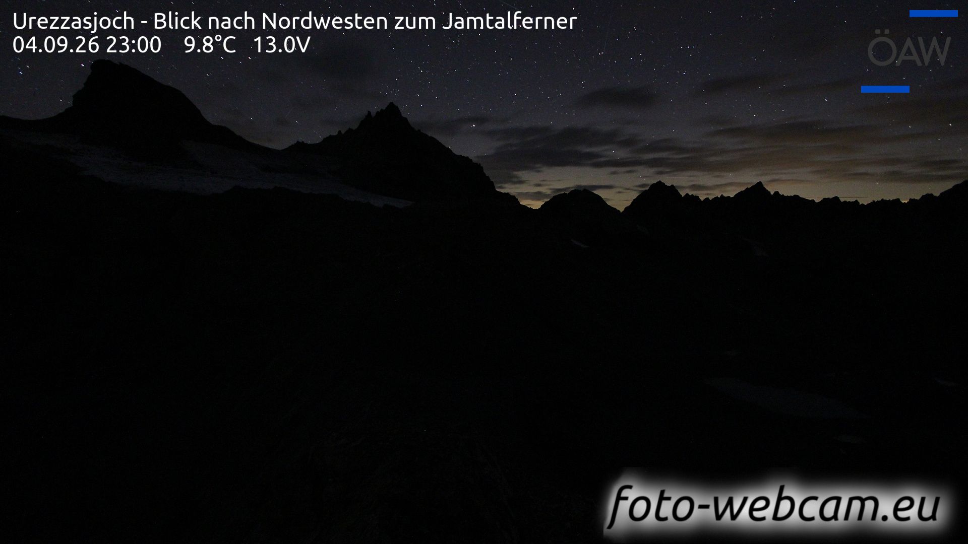 Scuol: Urezzasjoch - Blick nach Nordwesten zum Jamtalferner