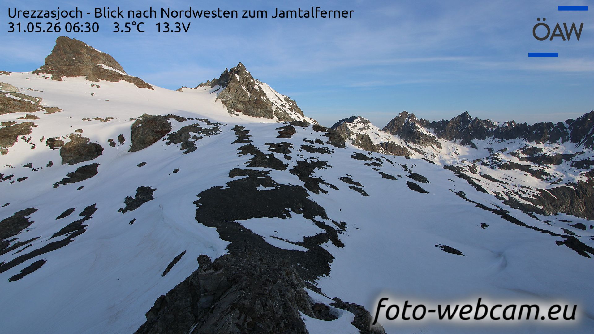 Scuol: Urezzasjoch - Blick nach Nordwesten zum Jamtalferner