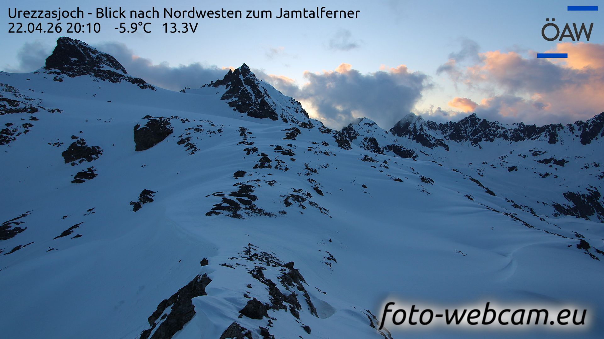 Scuol: Urezzasjoch - Blick nach Nordwesten zum Jamtalferner