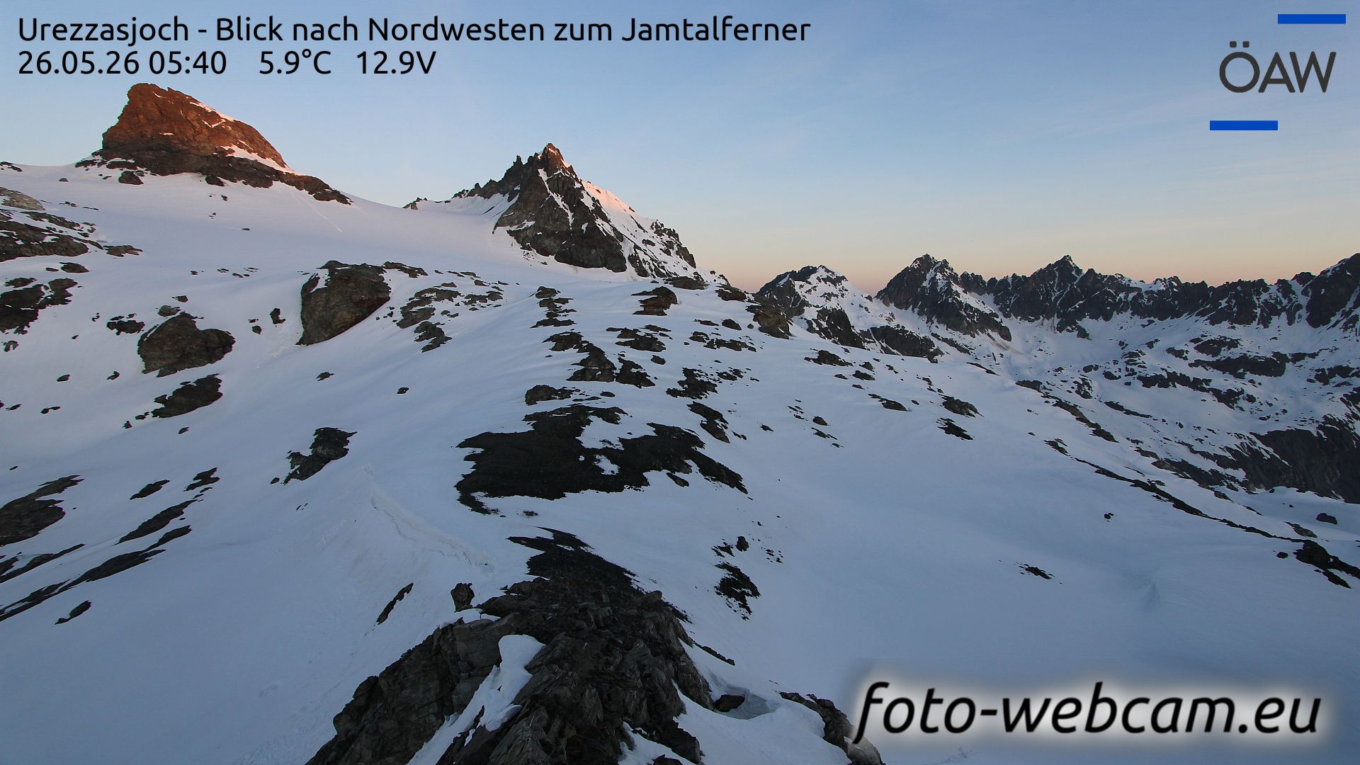 Scuol: Urezzasjoch - Blick nach Nordwesten zum Jamtalferner