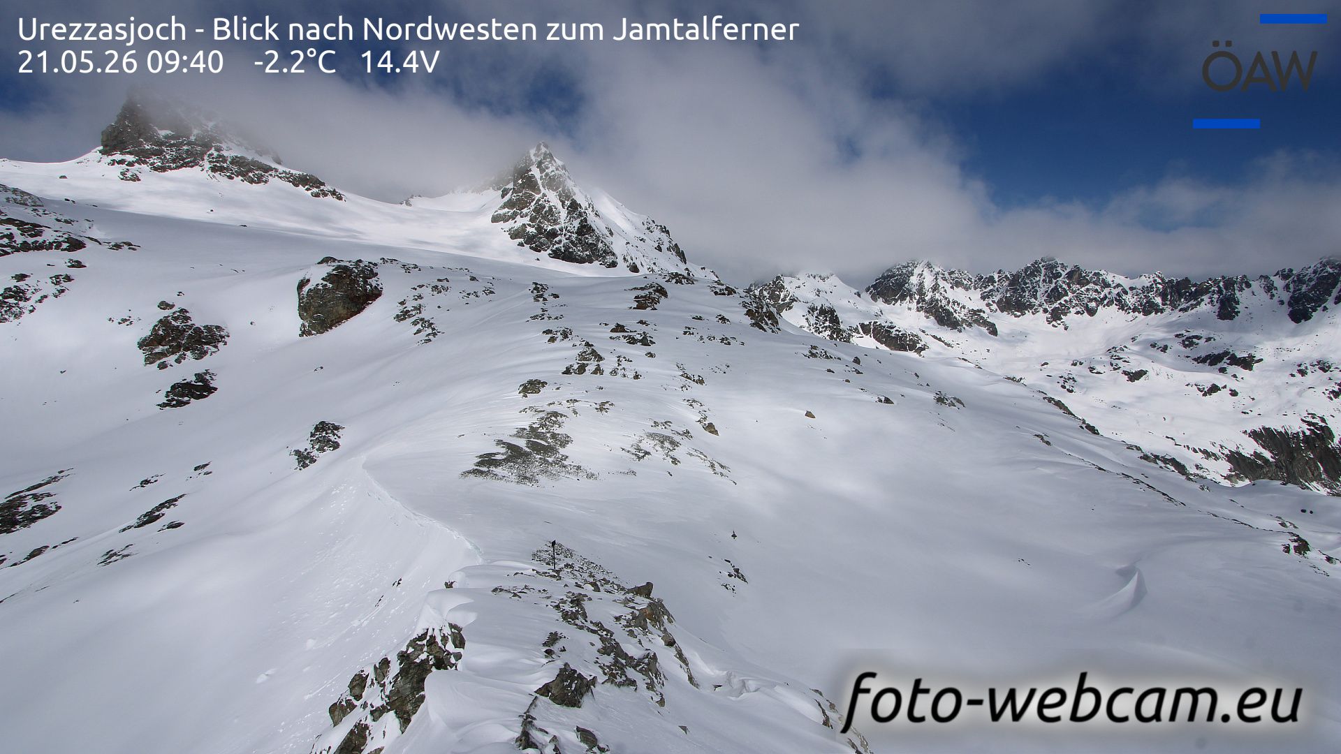 Scuol: Urezzasjoch - Blick nach Nordwesten zum Jamtalferner