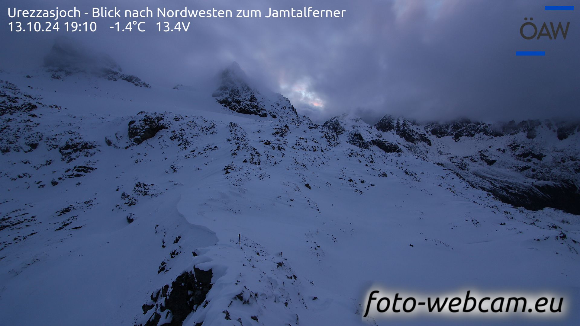 Scuol: Urezzasjoch - Blick nach Nordwesten zum Jamtalferner