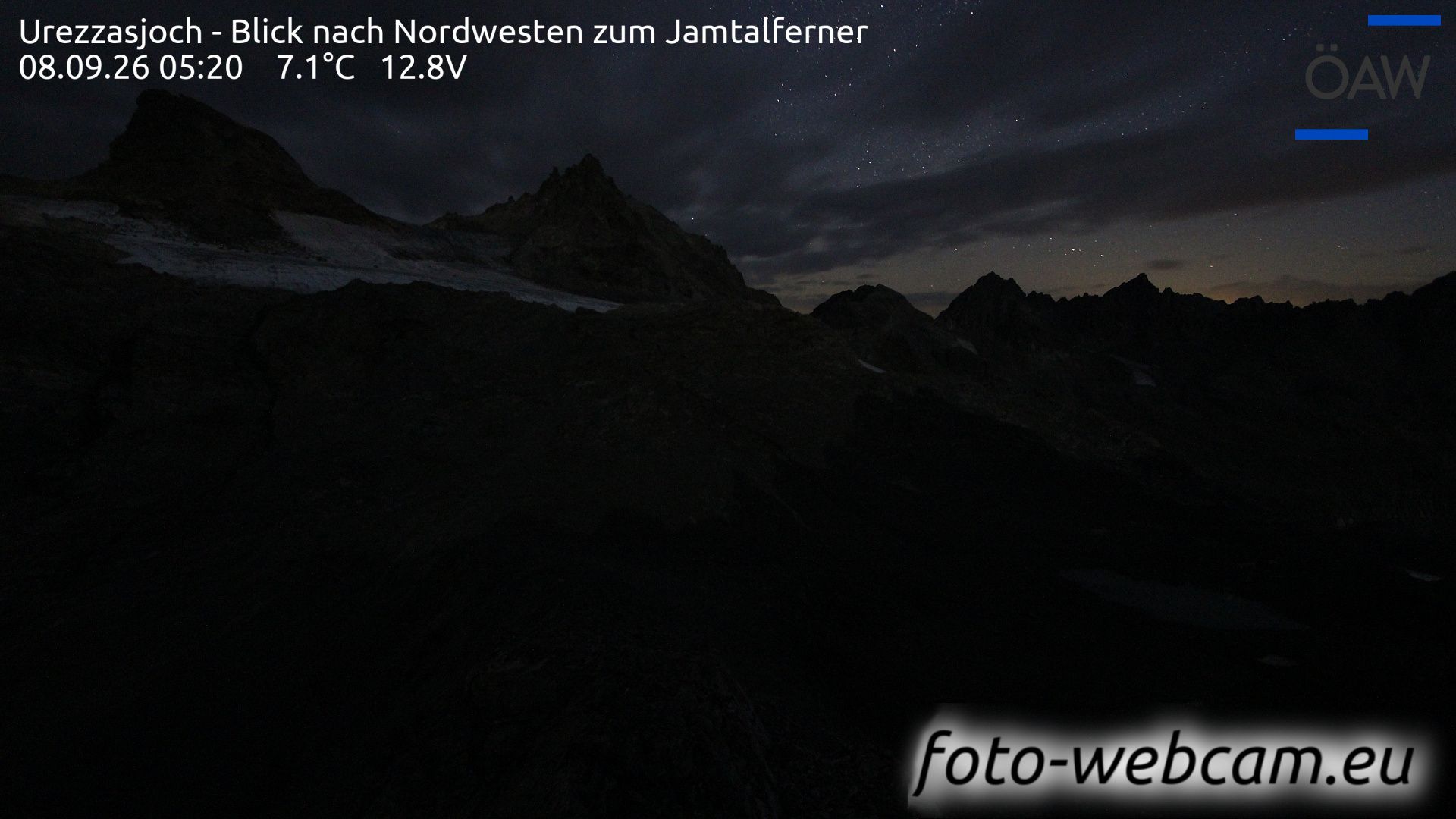 Scuol: Urezzasjoch - Blick nach Nordwesten zum Jamtalferner