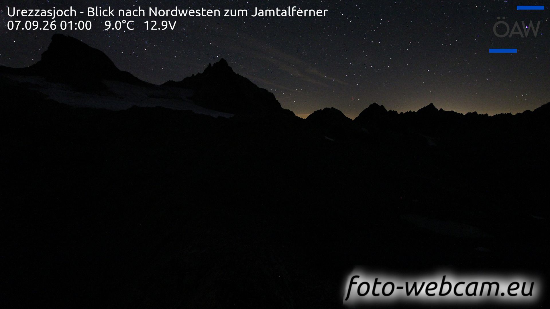 Scuol: Urezzasjoch - Blick nach Nordwesten zum Jamtalferner