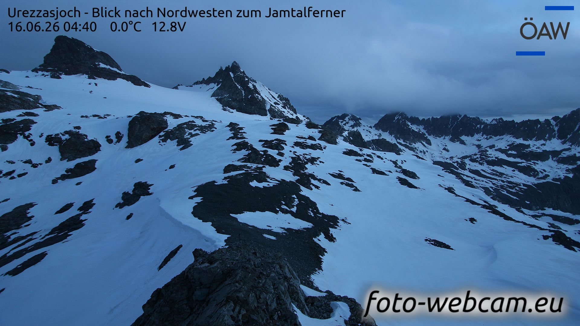 Scuol: Urezzasjoch - Blick nach Nordwesten zum Jamtalferner