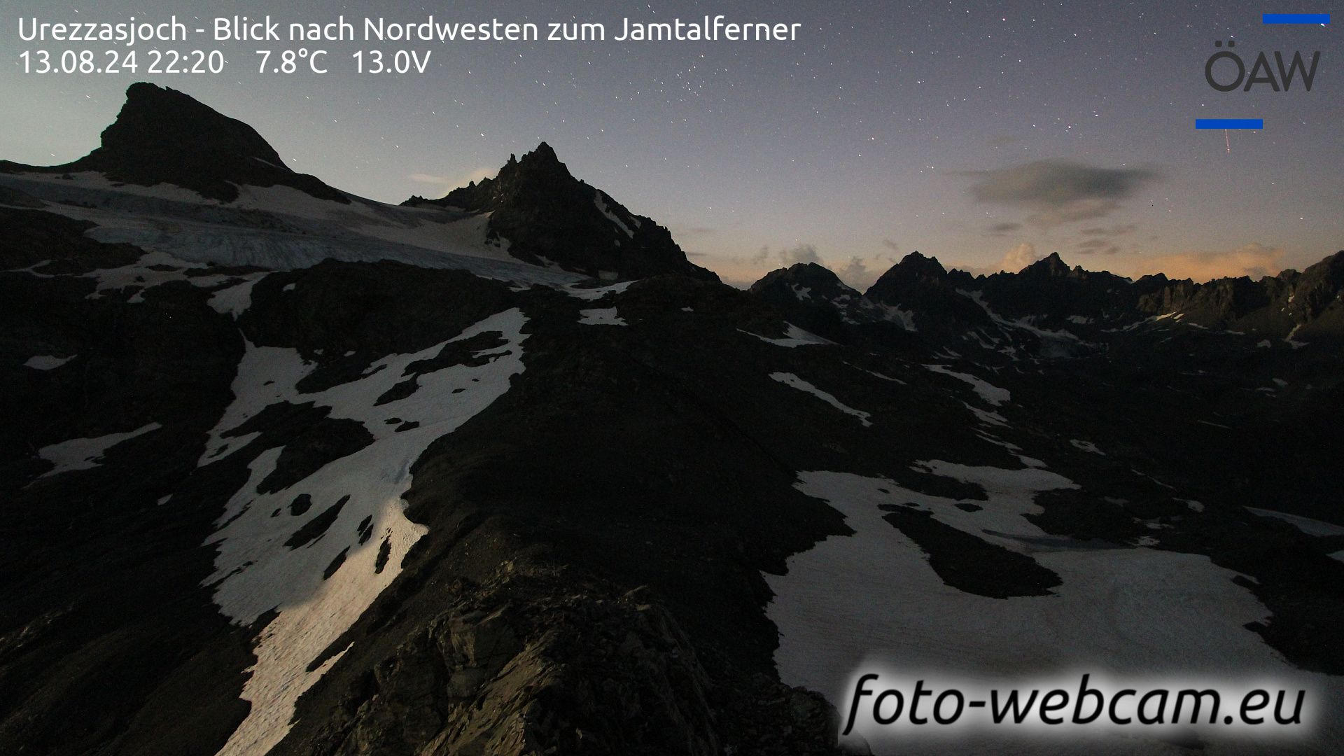 Scuol: Urezzasjoch - Blick nach Nordwesten zum Jamtalferner