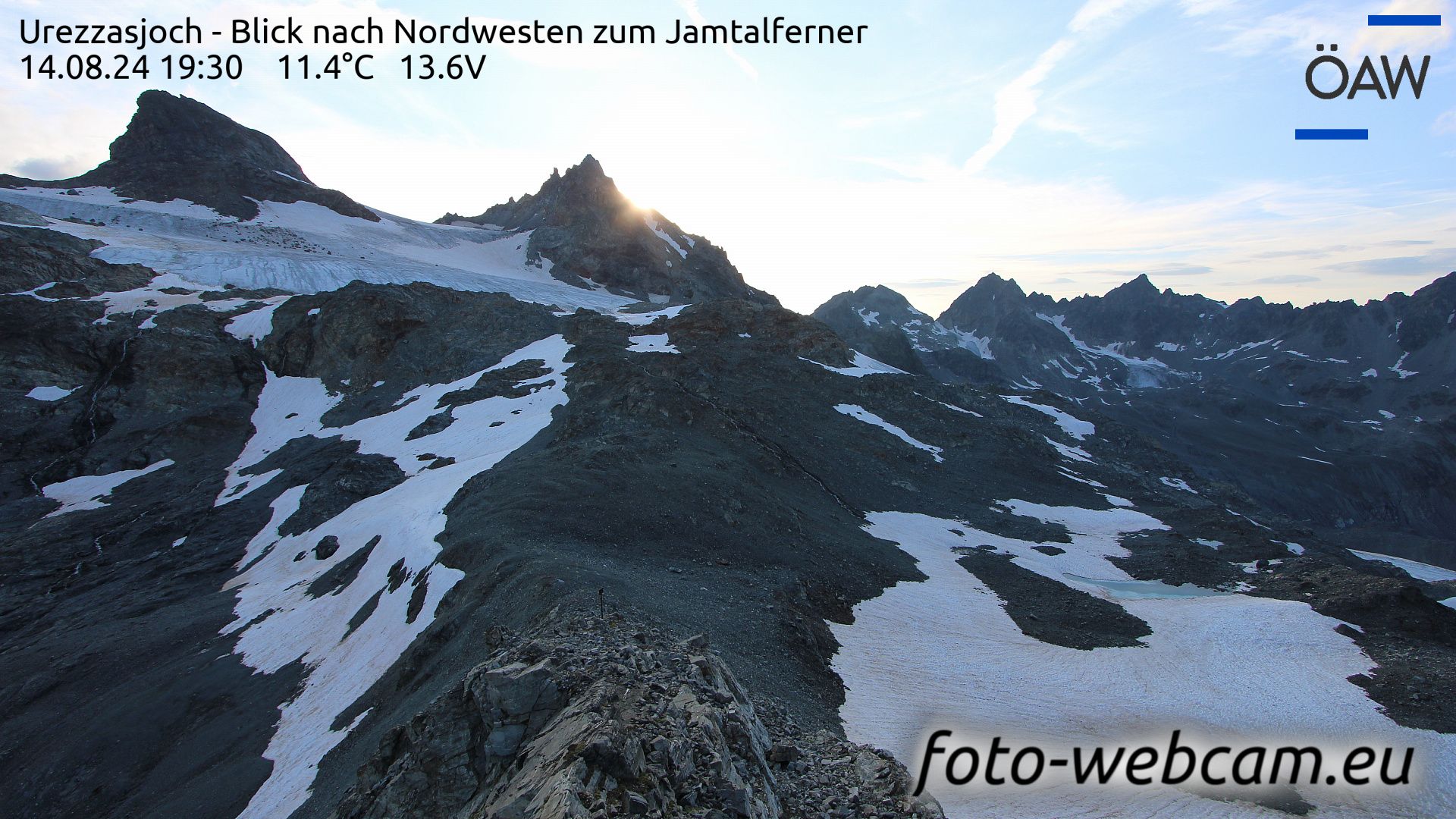 Scuol: Urezzasjoch - Blick nach Nordwesten zum Jamtalferner