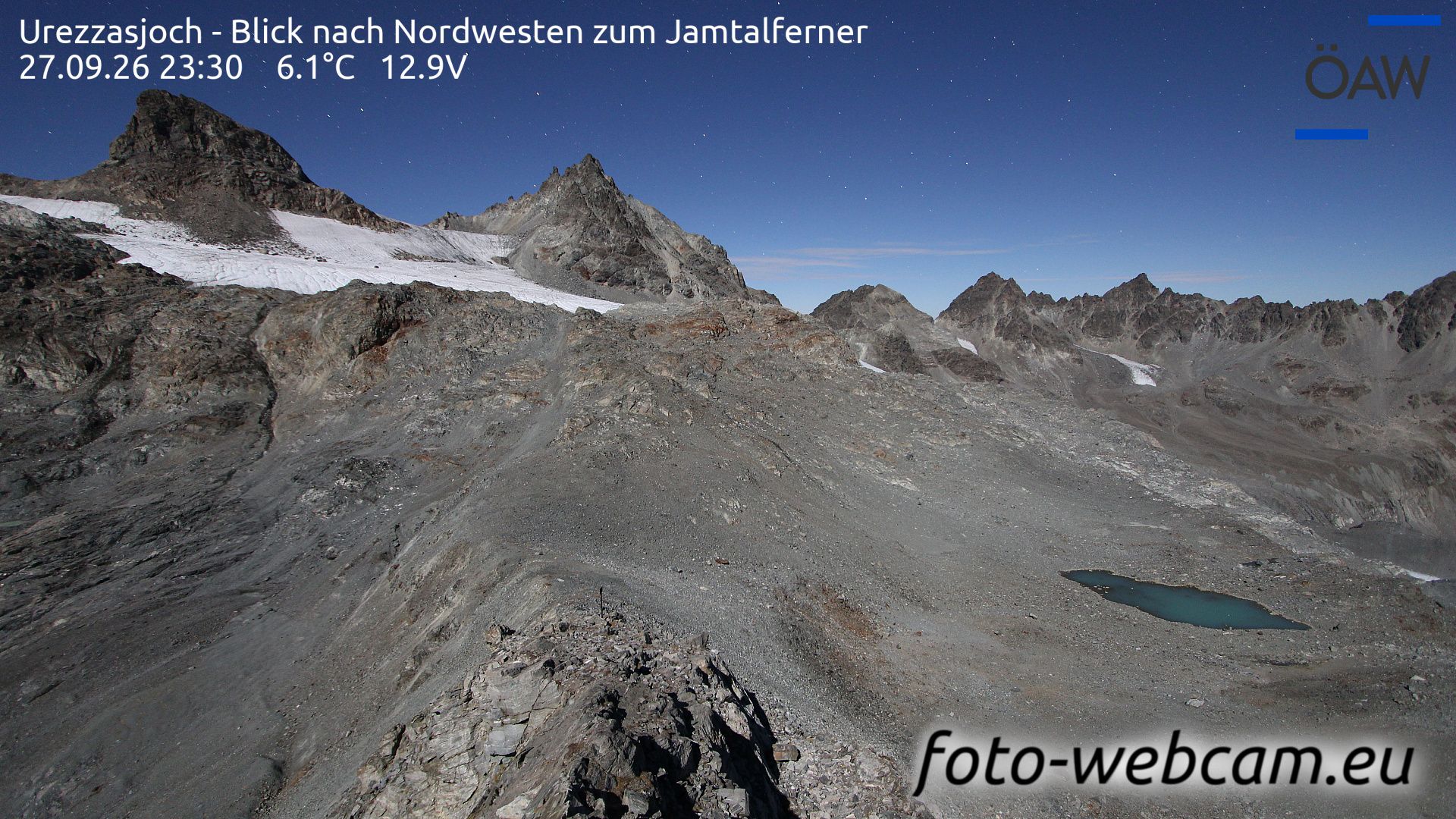 Scuol: Urezzasjoch - Blick nach Nordwesten zum Jamtalferner