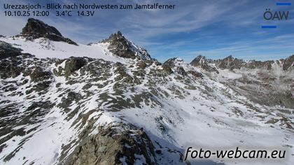 Scuol: Urezzasjoch - Blick nach Nordwesten zum Jamtalferner