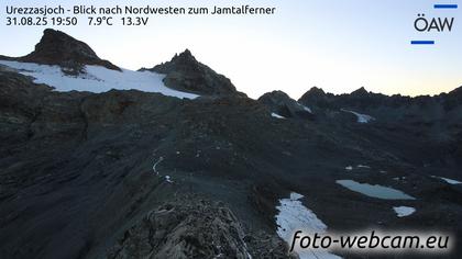 Scuol: Urezzasjoch - Blick nach Nordwesten zum Jamtalferner