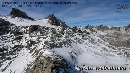 Scuol: Urezzasjoch - Blick nach Nordwesten zum Jamtalferner
