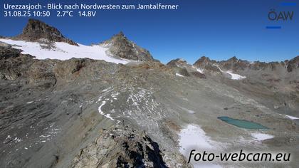Scuol: Urezzasjoch - Blick nach Nordwesten zum Jamtalferner