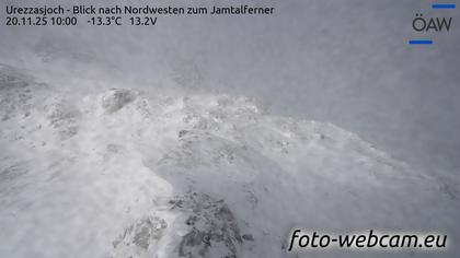 Scuol: Urezzasjoch - Blick nach Nordwesten zum Jamtalferner